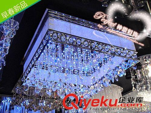 tj 包郵 現代水晶燈 客廳燈 臥室燈 吸頂燈 帶遙控 LED 3832