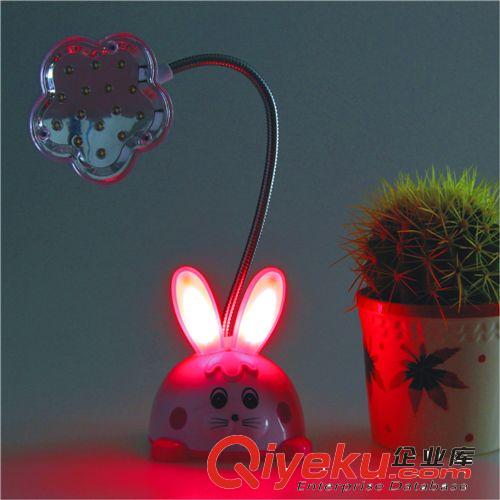 正品雅格LED小夜燈 學(xué)習(xí)護(hù)眼充電式臺燈 可愛兔子創(chuàng)意小臺燈3952原始圖片3