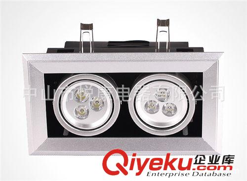 2*3W/2*5w/2*7w 大功率雙頭方形LED豆膽燈   LED格柵燈 燈具原始圖片2