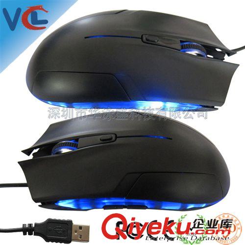 新款6D發(fā)光鼠標(biāo) 藍(lán)色透光鼠標(biāo) CS/FC專用游戲鼠標(biāo)原始圖片2