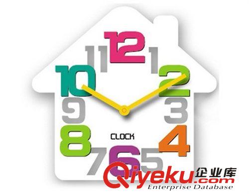 歡歡 時(shí)尚創(chuàng)意/圓型簡(jiǎn)約/無秒鐘韓式數(shù)字掛鐘/406時(shí)鐘