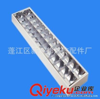 T8明裝燈盤 2*40W 格柵燈燈盤 亞光鋁原始圖片3