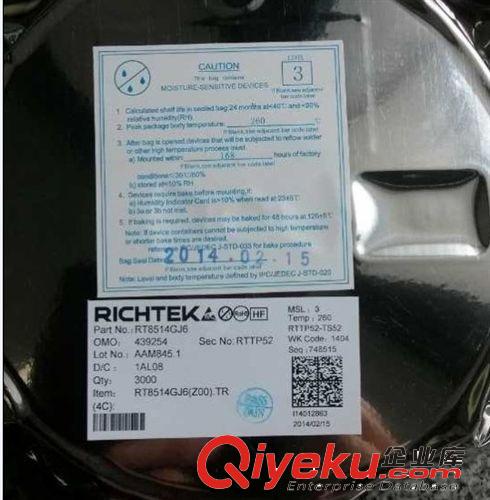 供應(yīng) 背光驅(qū)動IC   RT8514GJ6   RICHTEK全新原裝原始圖片2