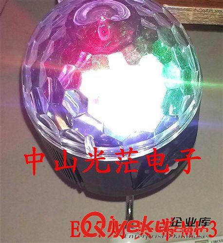 新款E27燈頭聲控MP3水晶魔球 LED舞臺燈 廠家直銷原始圖片2