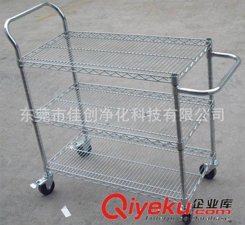 批發(fā)防靜電鍍鉻貨架，防靜電鍍鉻推車(chē)，電子廠防靜電貨架原始圖片2
