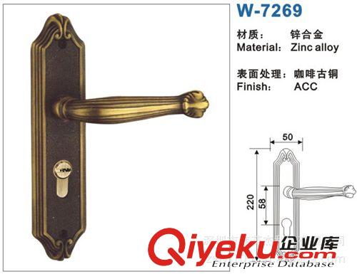 歐式室內門鎖 防盜門鎖具 臥室房門鎖 尊貴 WYJ-7668-GP原始圖片3