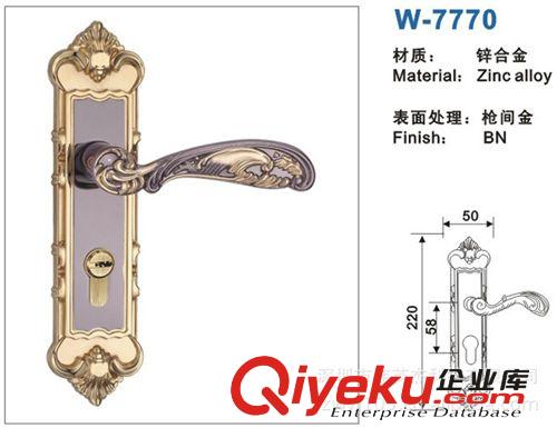 拓西歐式執(zhí)手鎖 臥室房門鎖 鋅合金門鎖 gd房門鎖W-7770-BN