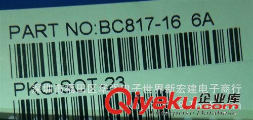 全新長電/ON/NXP品牌 BC817-16 BC817 BC817-16LT1G 印字K6A 6A