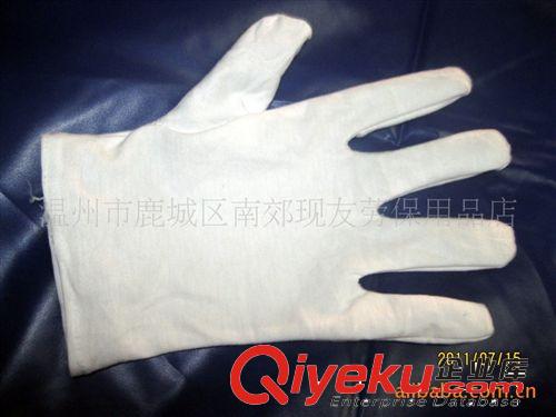 汗布白棉手套 拉力白手套 白作業棉手套 白棉手套溫州廠家直銷原始圖片2