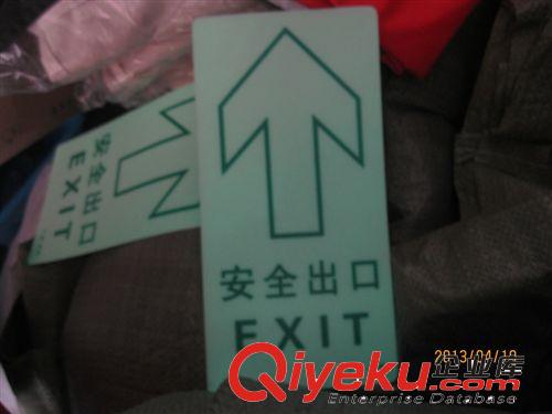 導(dǎo)明國(guó)標(biāo)全熒光應(yīng)急消防安全出口方向自發(fā)光夜光指示牌地貼直箭頭原始圖片2