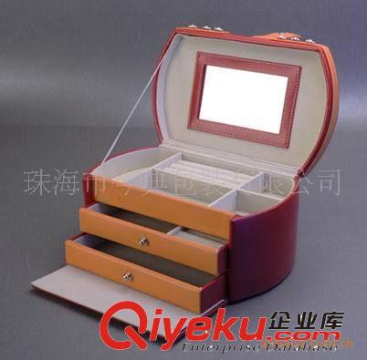 歐美潮流珠寶首飾盒/今典歐式飾品收納盒/兩層抽屜式盒子/首飾盒原始圖片2