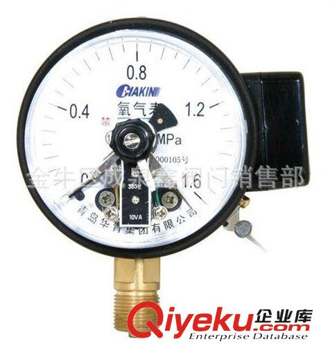 磁助式氧氣電接點壓力表,磁助式氧氣壓力表,YOCX-100磁助氧氣表