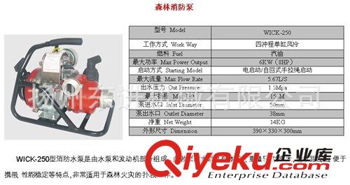 精品推薦東進(jìn)森林消防泵WICK-250