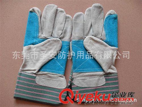 東莞廠家優(yōu)質直銷外貿出口來樣定做工廠加工牛二層皮勞保手套原始圖片2