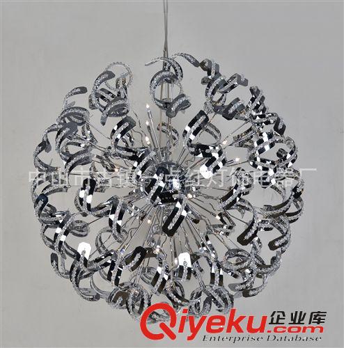 批發精品現代水晶燈吊燈圓球LED光源餐廳燈gd異形展廳燈異形燈