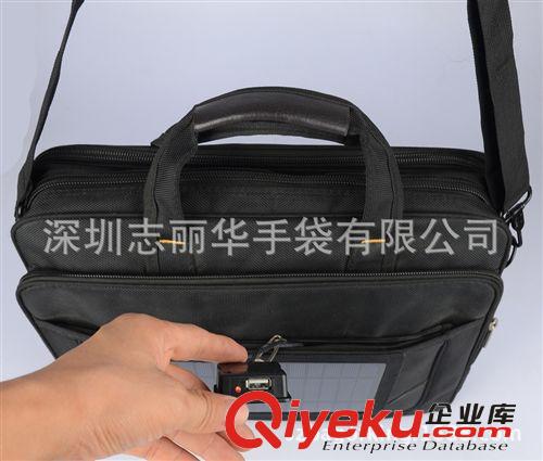 生產(chǎn)3.5W 太陽能充電電腦包 戶外太陽能充手機/充平板電腦/充電原始圖片2