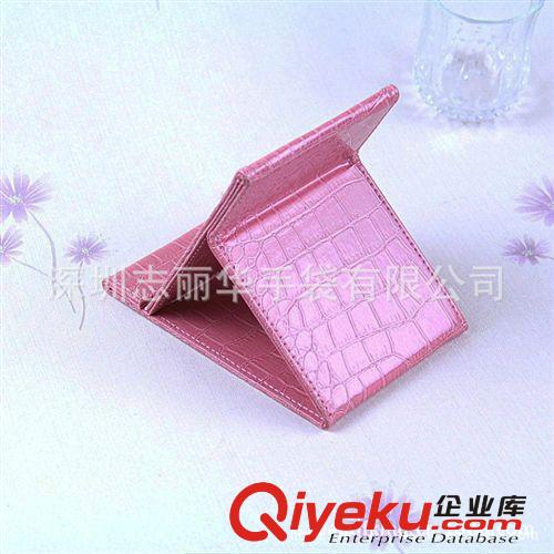 生產(chǎn) PU PVC  皮革 材質(zhì) 可折疊 化妝鏡 廠家原始圖片3