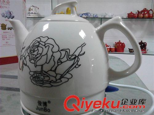 陶瓷水壺1.0單壺素牡丹原始圖片2