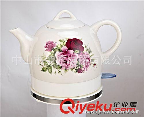 供應(yīng)陶瓷水壺1.0L金邊荷花景德鎮(zhèn)陶瓷壺膽禮品小家電