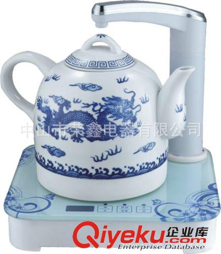 陶瓷電熱水壺生產(chǎn)廠家批發(fā)1.0L 數(shù)碼顯示 自動吸水 陶瓷電熱水壺