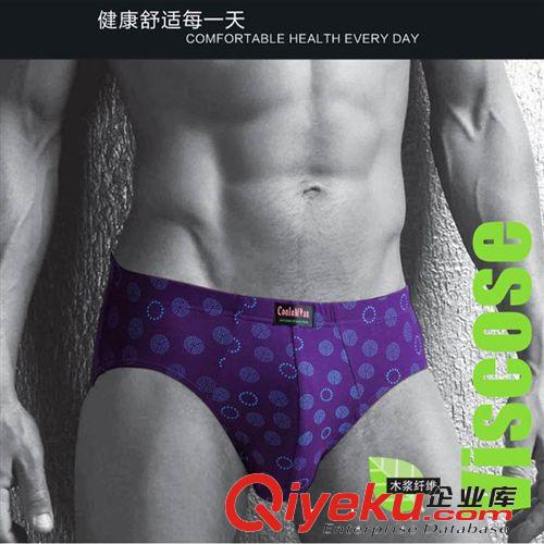 內(nèi)褲批發(fā) {dj0}莫代爾竹纖維印花圖案男士內(nèi)褲三角褲