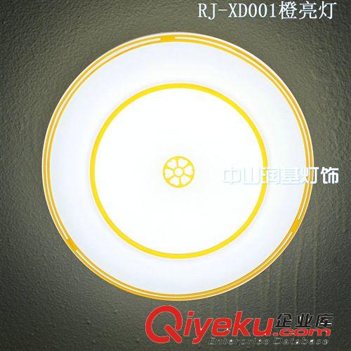 中山吸頂燈燈飾廠家直銷 RJ-XD017貼邊水晶彩繪吸頂燈 量大從優
