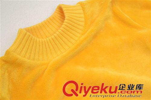 廠家直銷快活龍純色【小童加絨圓領】打底衫/毛衣90CM-100CM