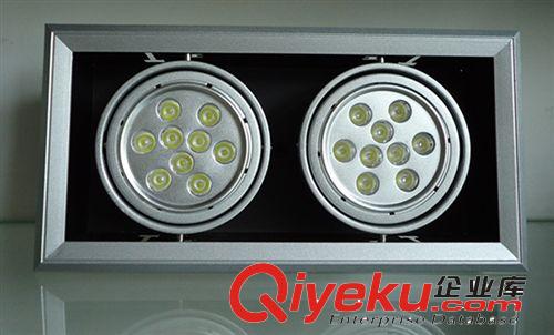 AR111LED豆膽燈外殼12W雙頭豆膽燈套件格柵燈