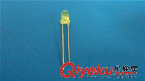 直銷F3黃發(fā)黃發(fā)光二極管[ 3MM白發(fā)黃]　超高亮短腳有邊LED燈珠