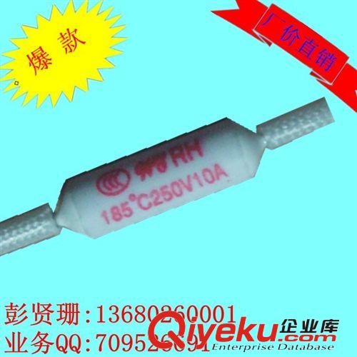 供應RH/RF溫度保險絲 陶瓷電阻型熔斷器 10A彎圈帶套管