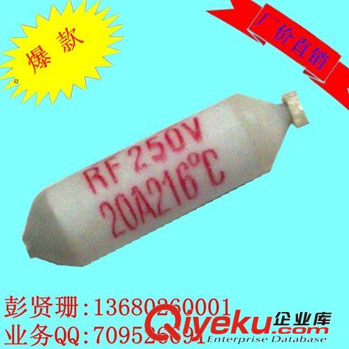 供應RH/RF溫度保險絲 陶瓷電阻型熔斷器 10A彎圈帶套管