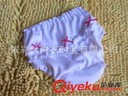 （現(xiàn)貨）日單正品純棉女童內(nèi)褲 蝴蝶結(jié)透氣型木耳花邊兒童 面包褲原始圖片2