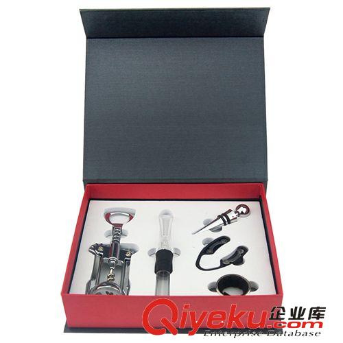 【匯爵】節日促銷禮品 葡萄酒倒酒器五件套 紅酒酒具禮品套裝原始圖片2