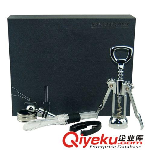 【匯爵】節日促銷禮品 葡萄酒倒酒器五件套 紅酒酒具禮品套裝原始圖片3