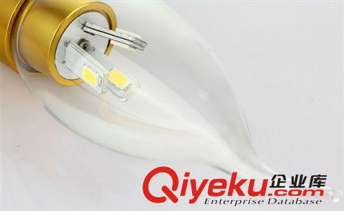 360度廣角發光 三叉蠟燭燈 3W尖泡 拉尾 LED蠟燭燈 5730貼片