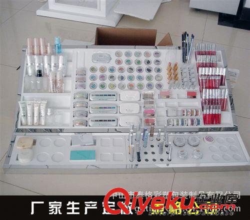 中山廠家生產(chǎn)亞克力展示柜 化妝胭紅筆展銷架 彩妝中島組合柜原始圖片3