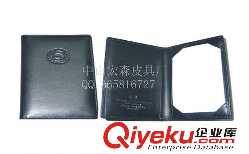 皮具廠供應gd帶筆 黑色文件夾 活頁文件夾皮質文件包原始圖片3
