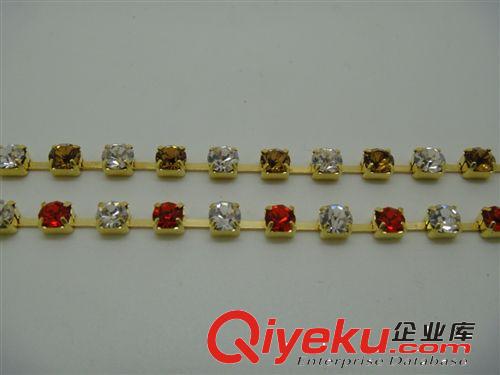 專業爪鏈廠供應888中東水鉆隔色夾鉆鏈 環保保證燒焊鉆鏈隔色鉆鏈原始圖片2