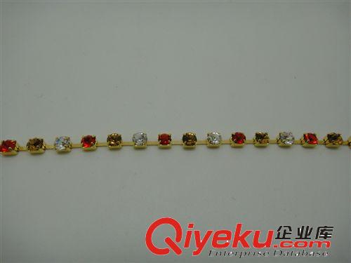 專業爪鏈廠供應888中東水鉆隔色夾鉆鏈 環保保證燒焊鉆鏈隔色鉆鏈原始圖片3