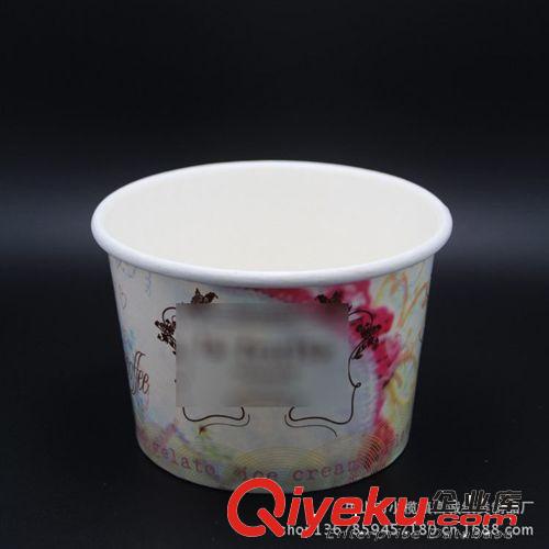 訂做/批發(fā) 12盎司 一次性雙PE雪糕/冰淇淋紙杯