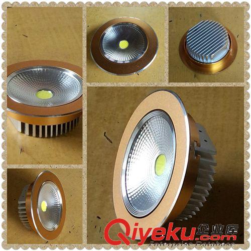 led防眩射燈 led天花燈套件 新款LED砂銀/砂金9-12WCOB天花燈外殼原始圖片2