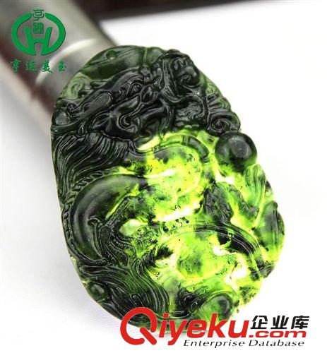 墨綠玉觀音 黑綠玉 泰山玉 hx保健玉禮品 鎮(zhèn)平玉吊墜批發(fā)