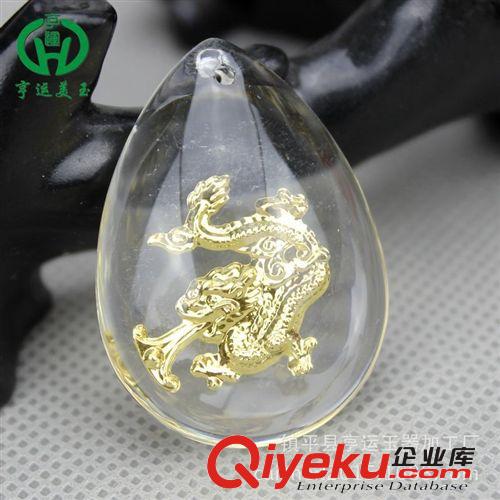 供應gf水晶金鑲十二屬相吊墜 馬年熱銷玉器飾品 地攤玉器批發(fā)原始圖片2