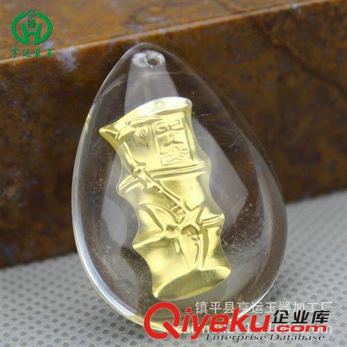 gf水晶金鑲節(jié)節(jié)高玉吊墜 馬年熱銷玉器飾品 熱銷地攤玉器批發(fā)