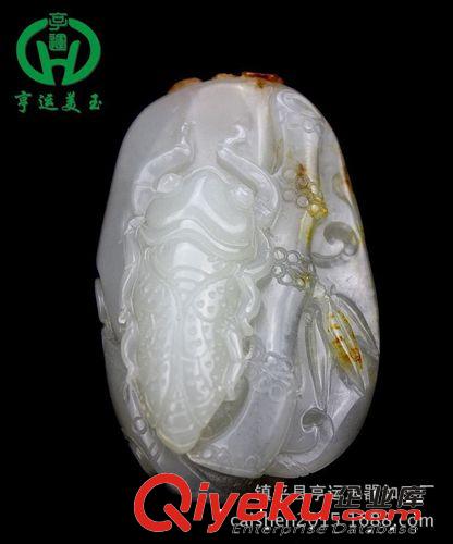 和田玉籽料吊墜蓮花 鎮平玉器加工 新疆和田玉批發