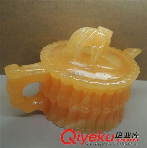 玉生緣 米黃玉節節高升茶具 酒具批發 玉石擺件批發 南陽批發網