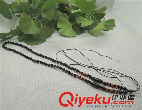 玉生緣 純手工編織黑瑪瑙米型珠子掛繩 玉石掛件批發 南陽批發網