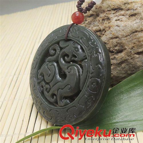 批發供應tr新疆和田玉青玉仿古龍吊墜 南陽小額批發網