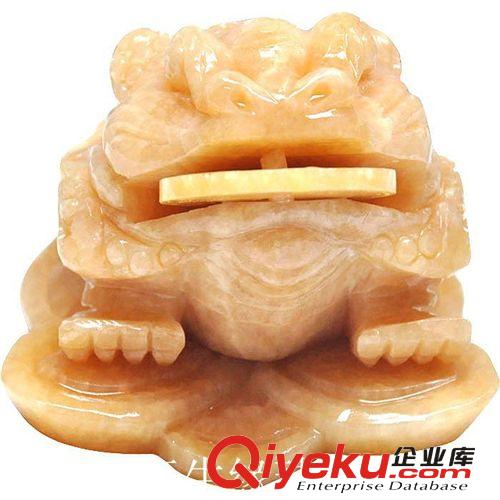 玉生緣 米黃玉金蟾吐錢擺件 米黃玉批發 玉石擺件批發 玉器批發
