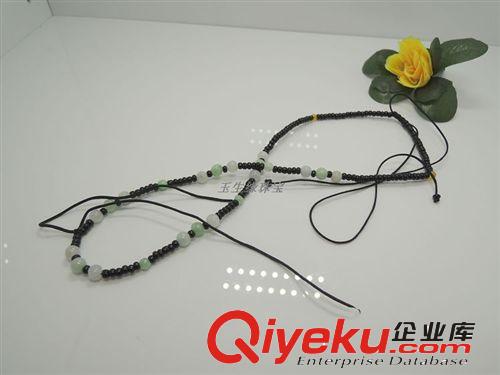 批發(fā)供應(yīng)純手工編制黑瑪瑙 緬甸翡翠掛繩 玉石掛件批發(fā) 南陽批發(fā)原始圖片2